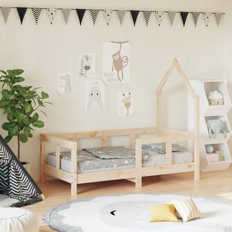 Kinderbedframe 70x140 cm massief grenenhout 1