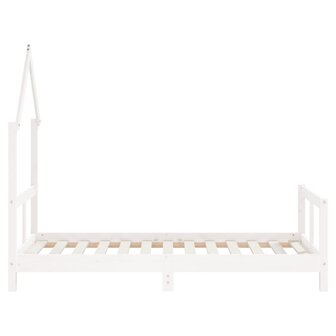Kinderbedframe 80x160 cm massief grenenhout wit 5