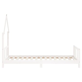 Kinderbedframe 90x190 cm massief grenenhout wit 5