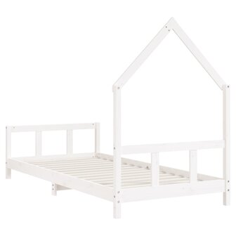 Kinderbedframe 90x190 cm massief grenenhout wit 6