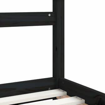 Kinderbedframe 80x200 cm massief grenenhout zwart 7