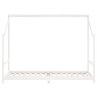 Kinderbedframe 80x200 cm massief grenenhout wit 4