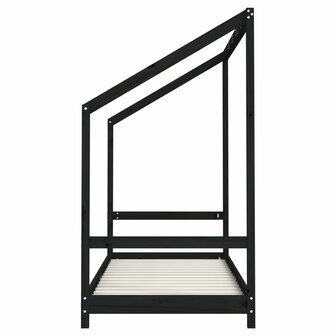 Kinderbedframe 80x200 cm massief grenenhout zwart 5
