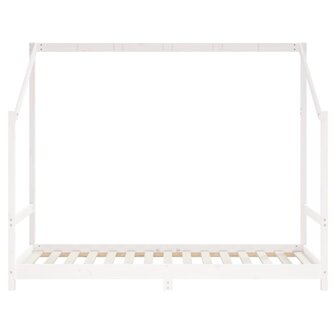 Kinderbedframe 90x190 cm massief grenenhout wit 4