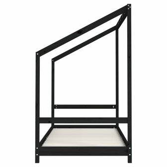 Kinderbedframe 90x190 cm massief grenenhout zwart 5