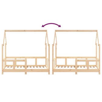 Kinderbedframe 70x140 cm massief grenenhout 7