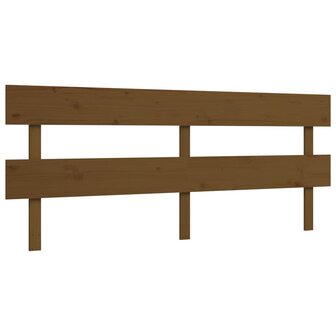 Seniorenbed met hoofdbord massief hout honingbruin 200x200 cm 8