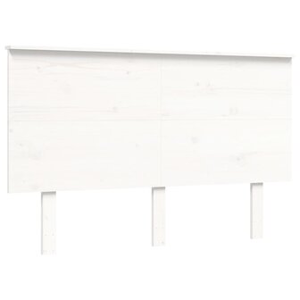Seniorenbed met hoofdbord massief hout wit 140x200 cm 8