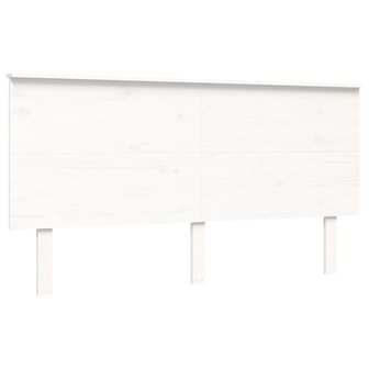 Seniorenbed met hoofdbord massief hout wit 8