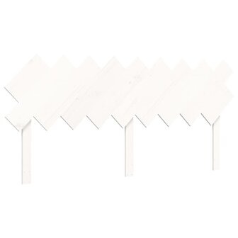 Seniorenbed met hoofdbord massief hout wit 8