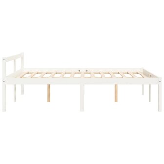 Seniorenbed massief grenenhout wit 140x200 cm 5