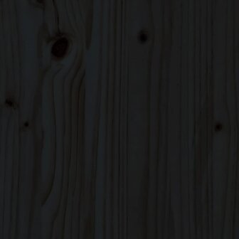 Seniorenbed massief grenenhout zwart 150x200 cm 9