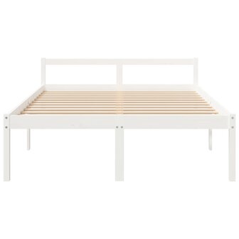 Seniorenbed massief grenenhout wit 160x200 cm 4
