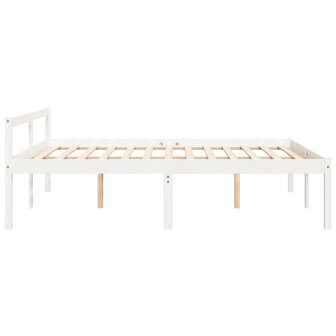 Seniorenbed massief grenenhout wit 160x200 cm 5
