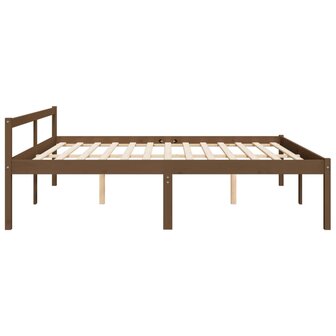Seniorenbed massief grenenhout honingbruin 200x200 cm 5