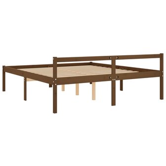 Seniorenbed massief grenenhout honingbruin 200x200 cm 6