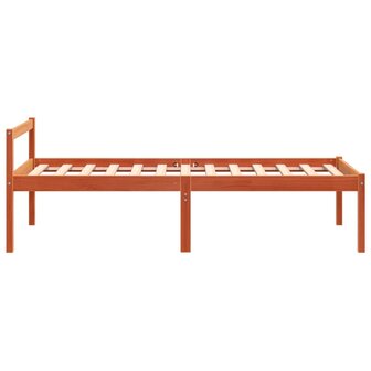 Seniorenbed massief grenenhout wasbruin 75x190 cm 5