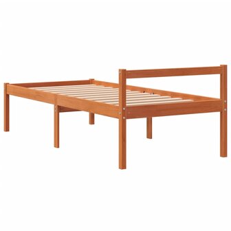 Seniorenbed massief grenenhout wasbruin 75x190 cm 6