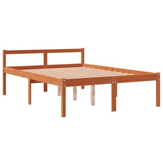 Seniorenbed 135x190 cm massief grenenhout wasbruin 3