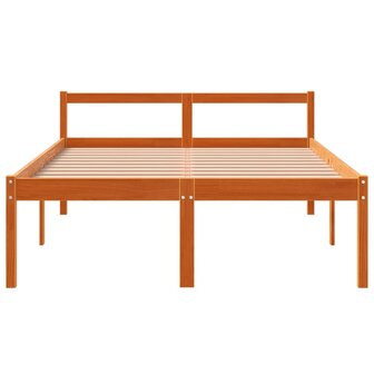 Seniorenbed 135x190 cm massief grenenhout wasbruin 4