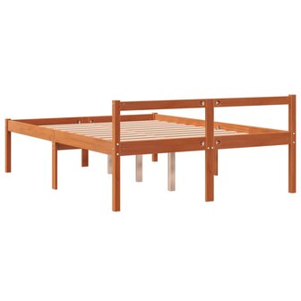 Seniorenbed 135x190 cm massief grenenhout wasbruin 6