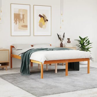 Seniorenbed massief grenenhout wasbruin 120x200 cm 1