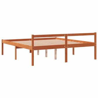 Seniorenbed massief grenenhout wasbruin 150x200 cm 6