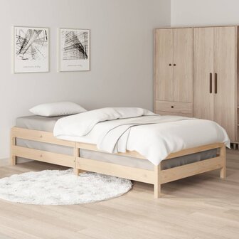 Bed stapelbaar 100x200 cm massief grenenhout 4