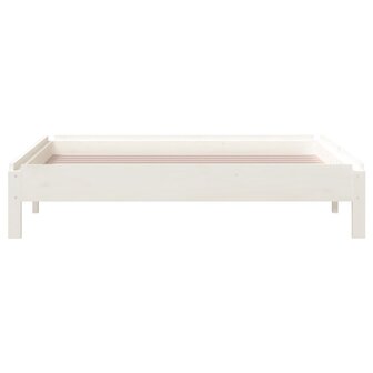 Bed stapelbaar 90x200 cm massief grenenhout wit 8