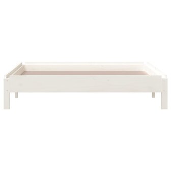 Bed stapelbaar 80x200 cm massief grenenhout wit 8