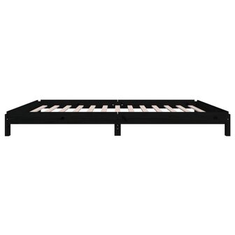 Bed stapelbaar 80x200 cm massief grenenhout zwart 9