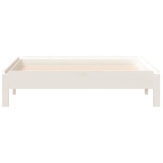 Bed stapelbaar 90x190 cm massief grenenhout wit 8