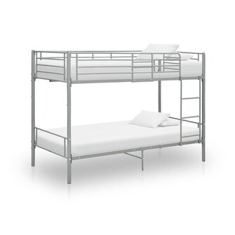 Stapelbed metaal grijs 90x200 cm 1