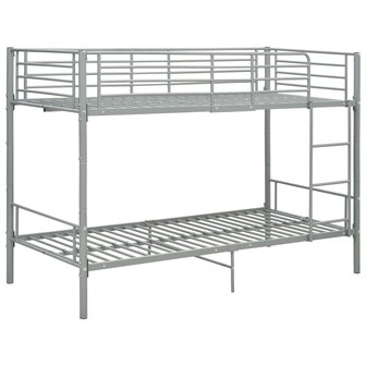 Stapelbed metaal grijs 90x200 cm 2
