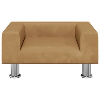 Kinderbank 50x40x26,5 cm fluweel bruin 3
