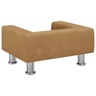 Kinderbank 50x40x26,5 cm fluweel bruin 5