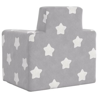 Kinderbank met sterren zacht pluche lichtgrijs 5