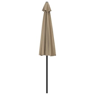Balkonparasol half met aluminium paal 270x144 cm taupe 5