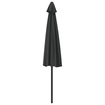 Balkonparasol half met aluminium paal 300x155 cm antraciet 5