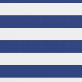 Balkonscherm 75x500 cm oxford stof wit en blauw 2