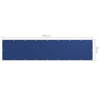 Balkonscherm 90x400 cm oxford stof blauw 5
