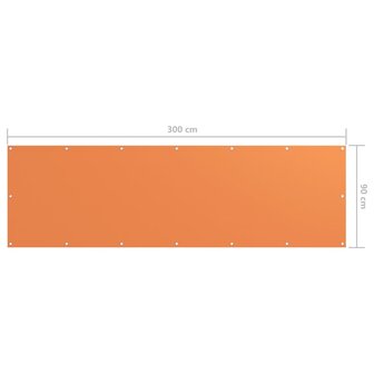 Balkonscherm 90x300 cm oxford stof oranje 5