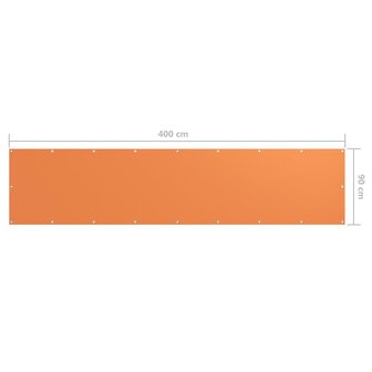Balkonscherm 90x400 cm oxford stof oranje 5