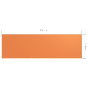 Balkonscherm 120x400 cm oxford stof oranje 5