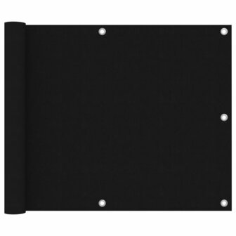 Balkonscherm 75x400 cm oxford stof zwart 1