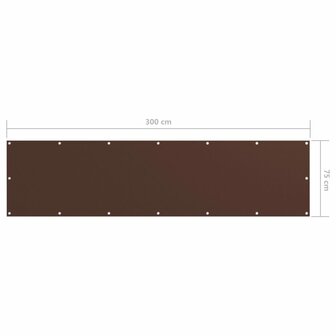 Balkonscherm 75x300 cm oxford stof bruin 5