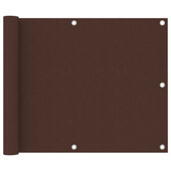 Balkonscherm 75x400 cm oxford stof bruin 1