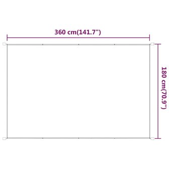 Luifel verticaal 180x360 cm oxford stof lichtgroen 6