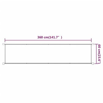 Luifel verticaal 60x360 cm oxford stof terracottakleurig 6