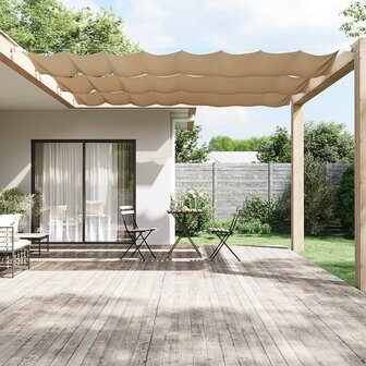Luifel verticaal 60x360 cm oxford stof taupe 1
